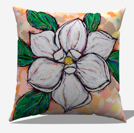 Artsy Linen Throw Pillow Cover