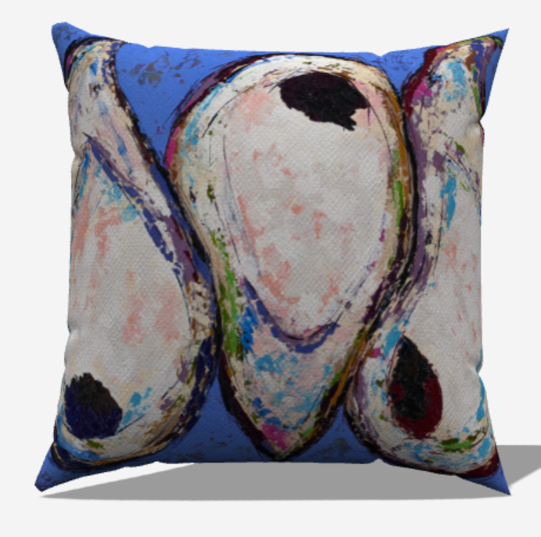 Artsy Linen Throw Pillow Cover