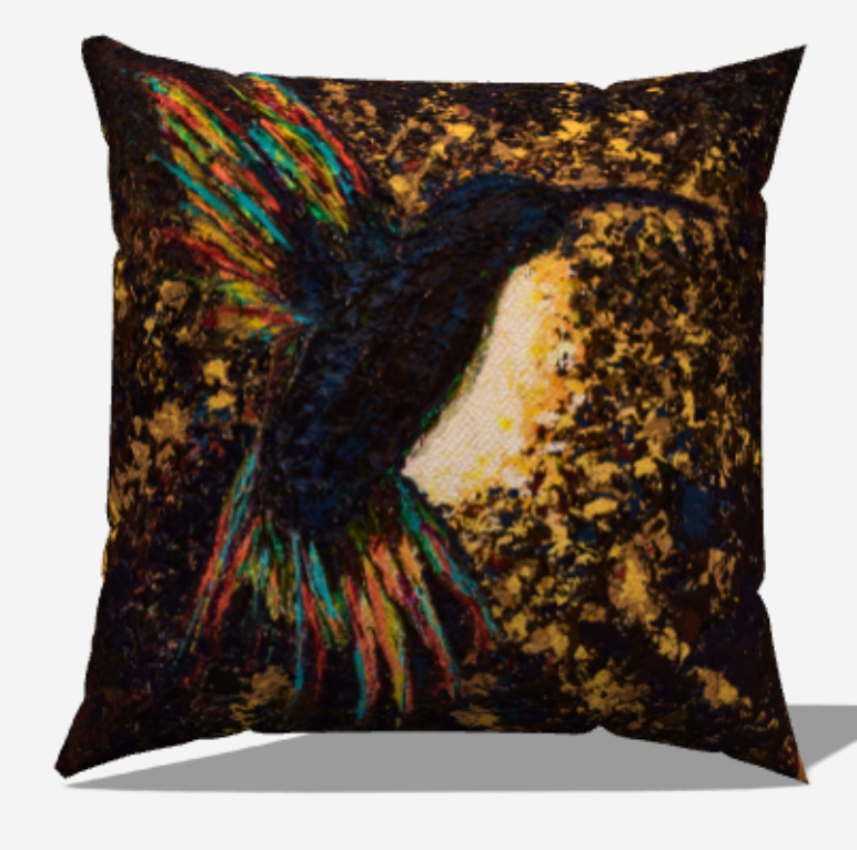 Artsy Linen Throw Pillow Cover