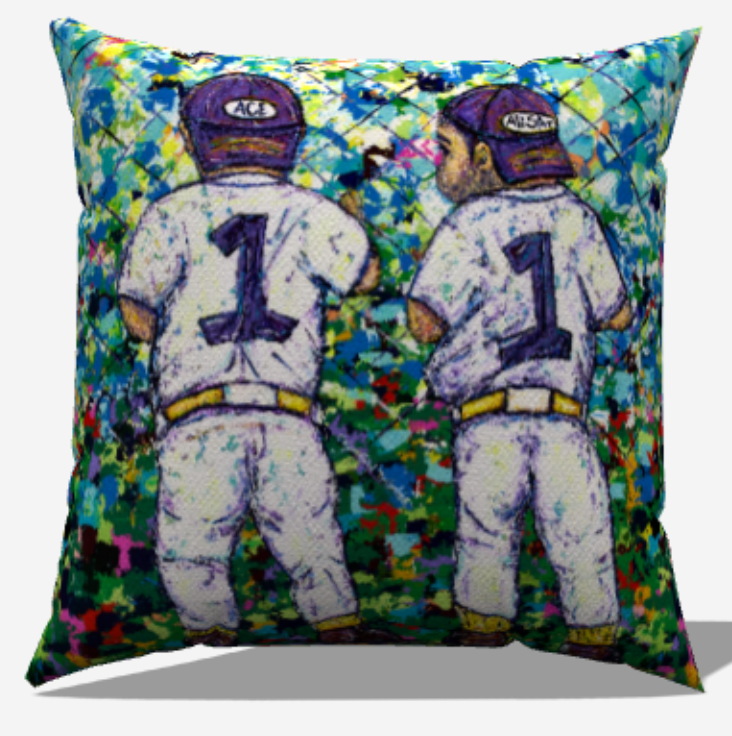 Artsy Linen Throw Pillow Cover