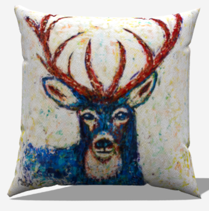 Artsy Linen Throw Pillow Cover