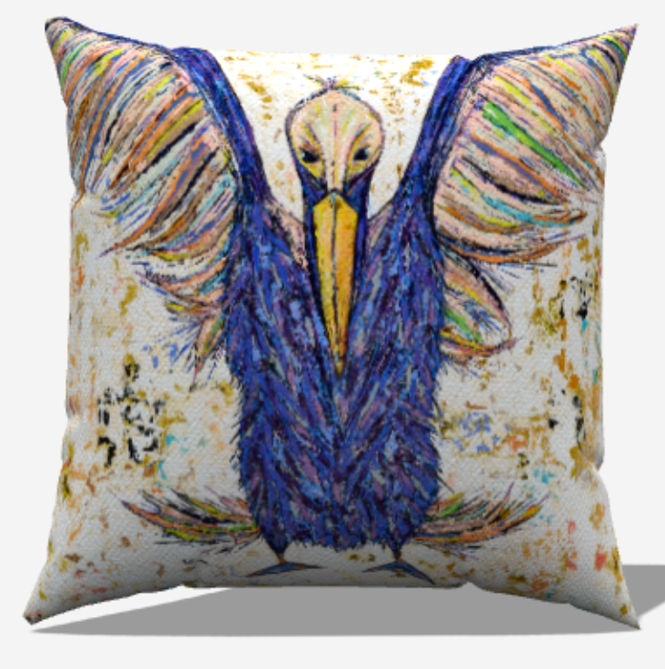 Artsy Linen Throw Pillow Cover