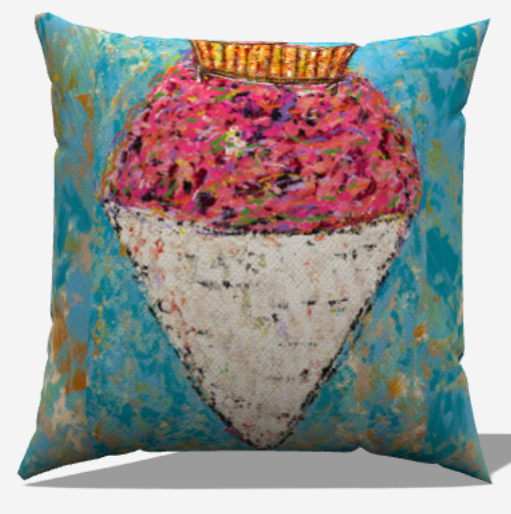 Artsy Linen Throw Pillow Cover