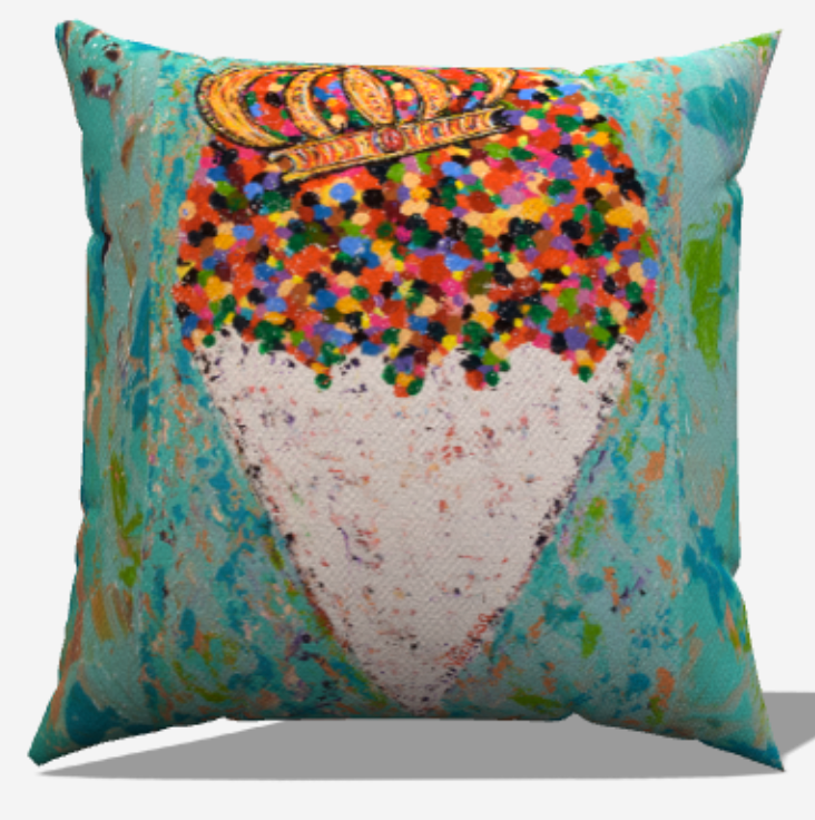 Artsy Linen Throw Pillow Cover