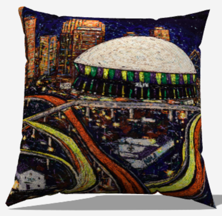 Artsy Linen Throw Pillow Cover
